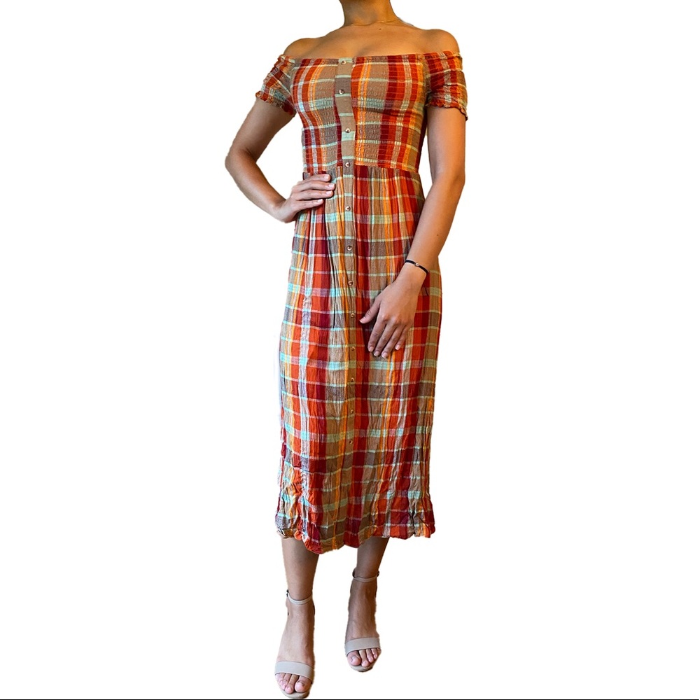 Off theShoulder Midi Dress